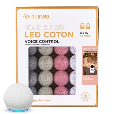 Light ball garland - Églantine Voice Command - Guirled