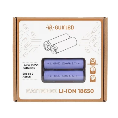 Lot de 2 batteries lithium-ion 2200 mAh Piles de remplacement