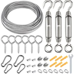 Zestaw montażowy do girlandy żarówkowej do ogrodu
