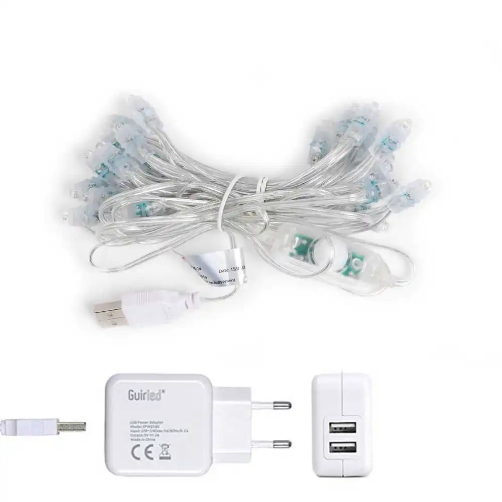 Guirled - Guirlande lumineuse Classique -  Églantine Classique Guirlande lumineuse boules coton LED USB