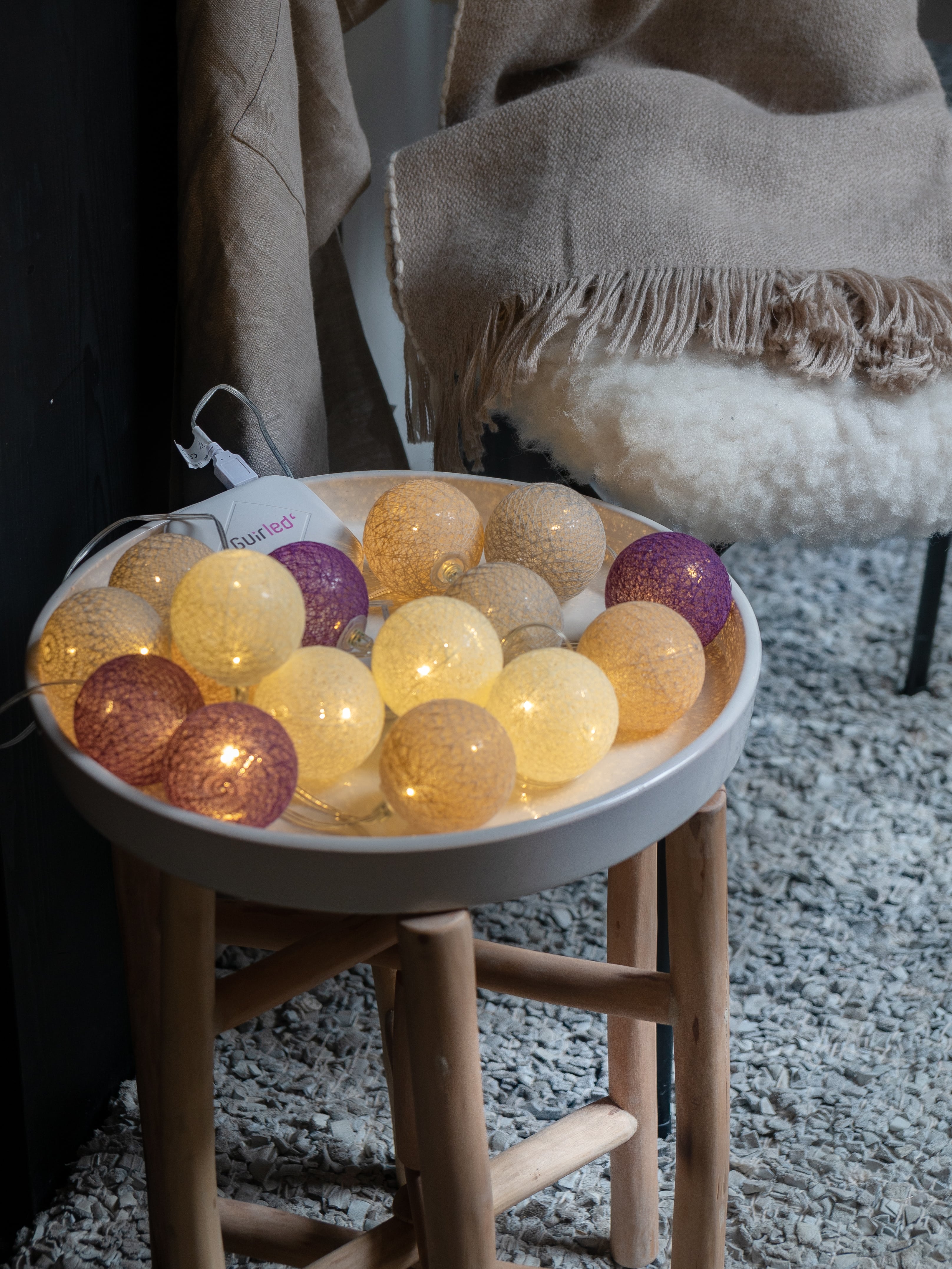 guirlande veilleuse table guirled noel