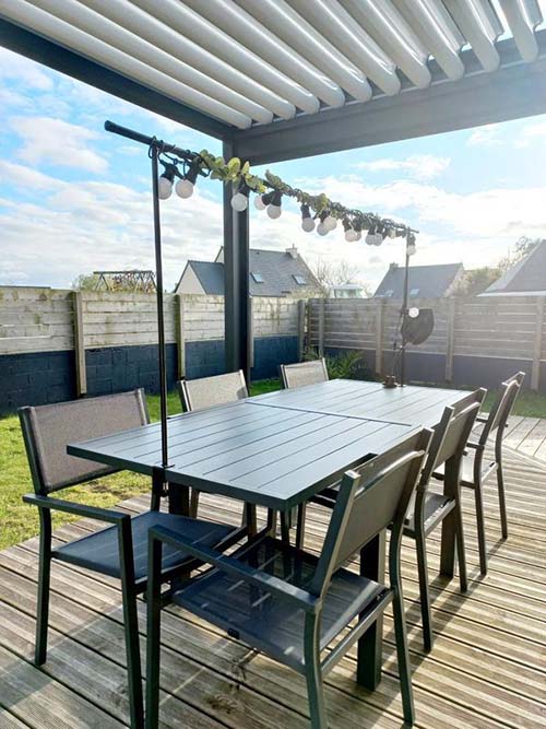 Comment fixer guirlande sur pergola en aluminium - 8 messages