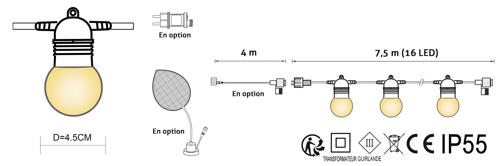Domensions Guinguette White