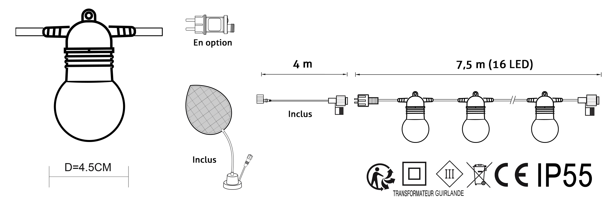 Domensions Guinguette White