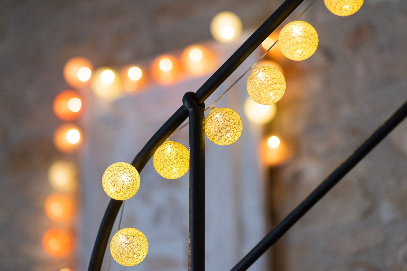 guirlande lumineuse escalier
