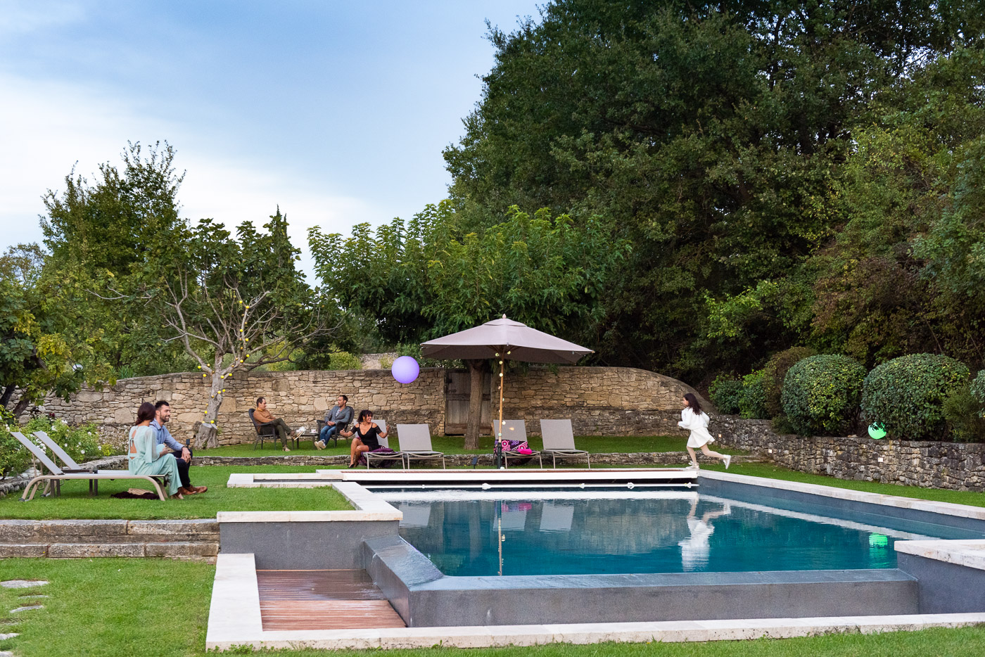 Solargirlande Pool