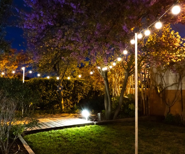 Guirlande solaire terrasse