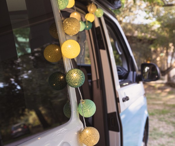 Guirlande boule coton camper van