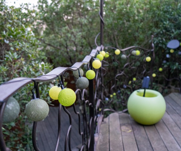 Guirlande boule terrasse