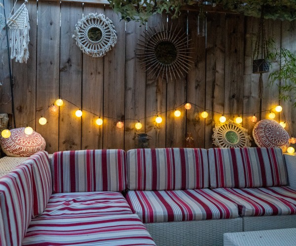 Guirlande LED terrasse