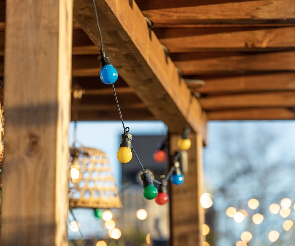 Guirlande lumineuse solaire terrasse