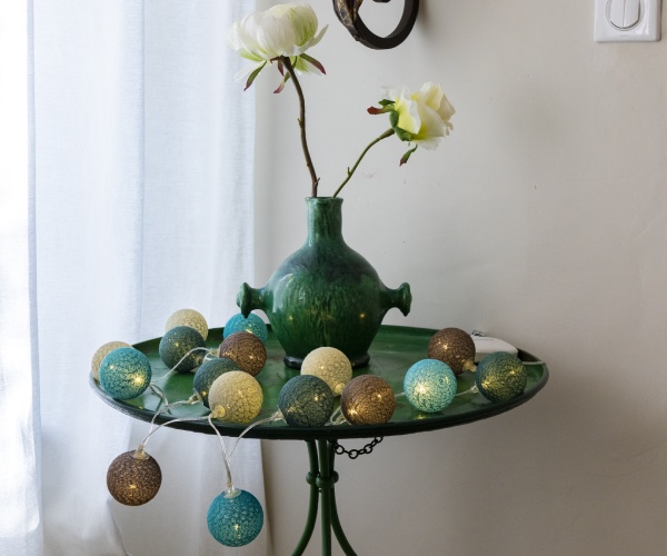 Guirlande boule coton intérieur