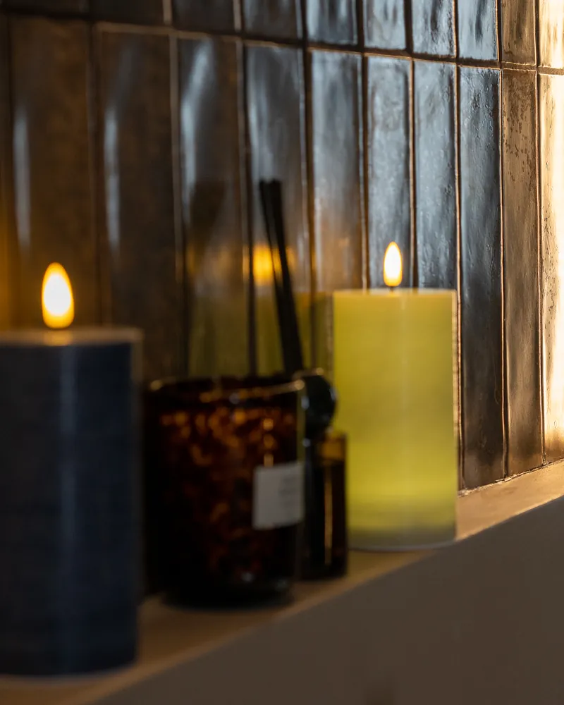 Collection de bougies LED colorées en cire véritable