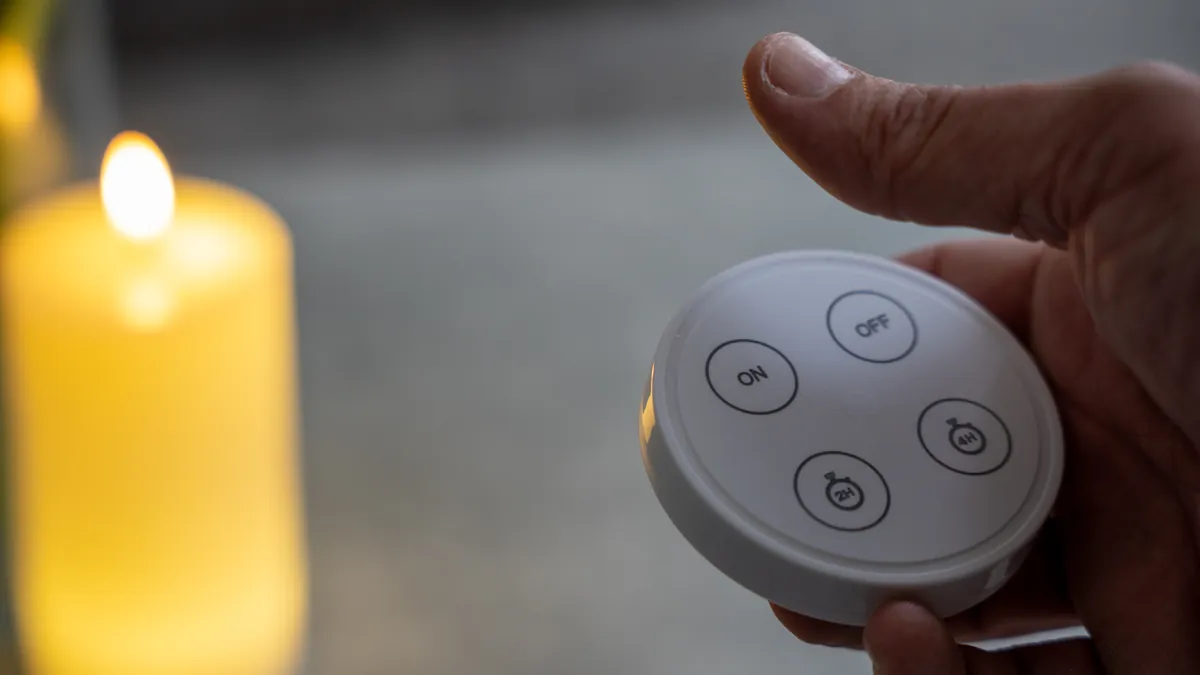 Télécommande avec minuteur de la bougie LED Guirled