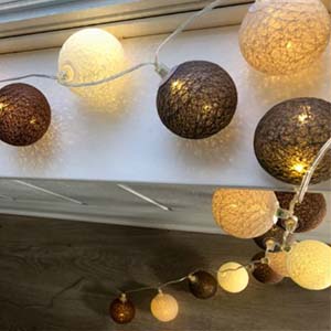 guirlande lumineuse boule coton guirled
