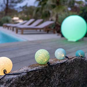 Guirlande solaire exterieure,Nasharia 6M 30LEDs 8 Modes Boules