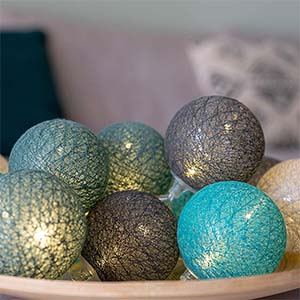 guirlande lumineuse boule coton guirled