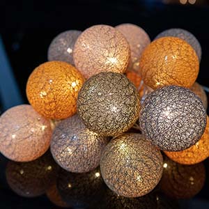 guirlande lumineuse boule coton guirled