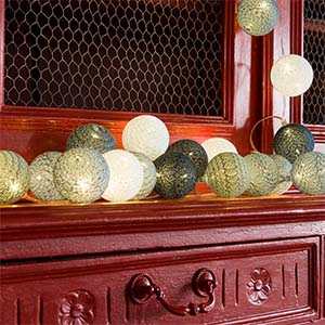 guirlande lumineuse boule coton guirled