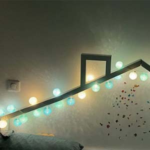 guirlande lumineuse boule coton guirled