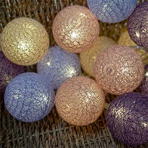 guirlande lumineuse boule coton guirled