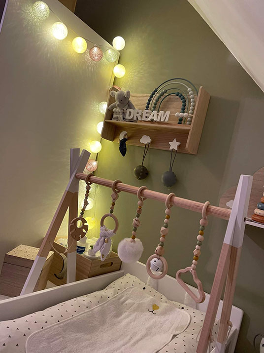 Nachtlicht Girlandenkugel Baby