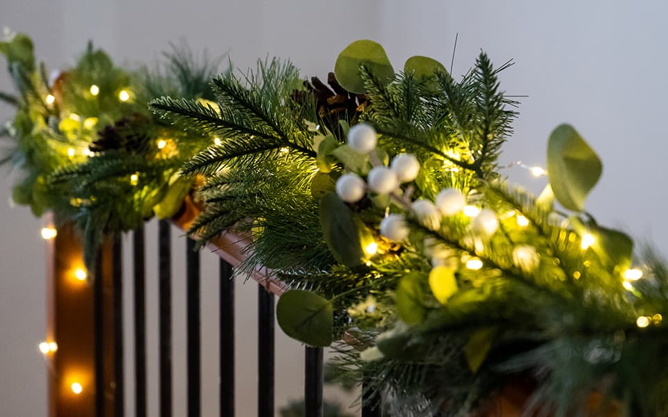 Guirlande de Noël lumineuse (sapin, intérieur, extérieur)