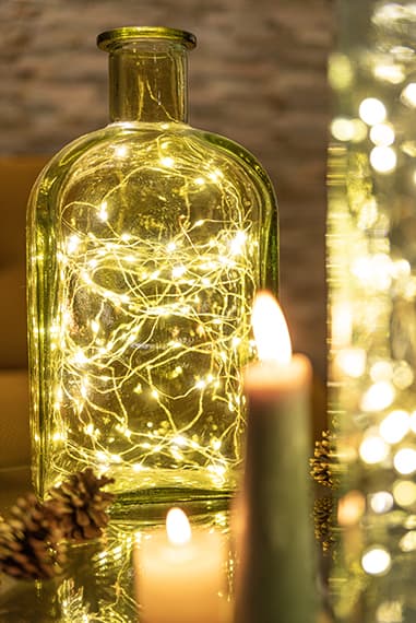 LED-Girlande Filament Silber