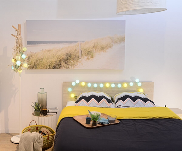 Déco guirlande lumineuse chambre : toutes les idées